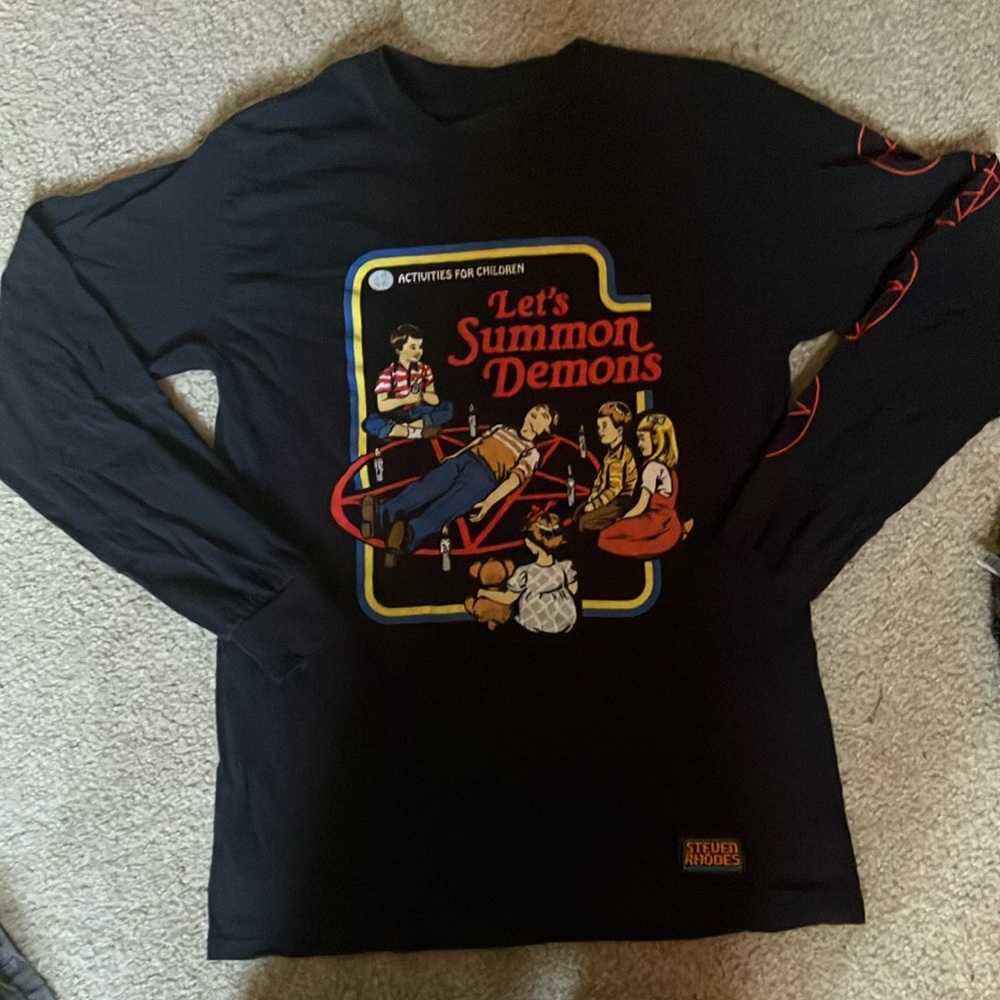 Let's Summon Demons Black Long Sleeve Tee